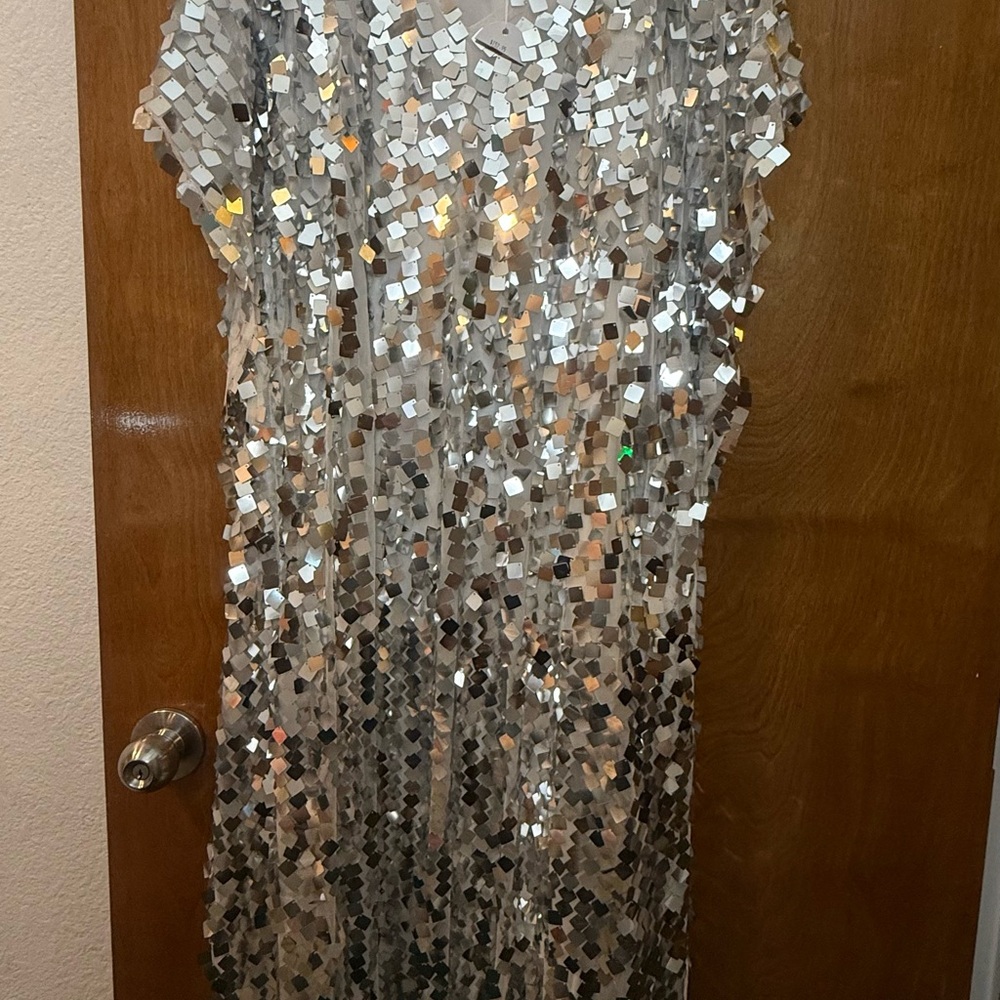 Buddy Love Silver Sequin Dress